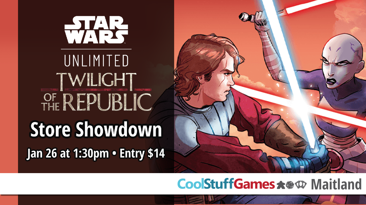 Star Wars Unlimited: Twilight of the Republic Store Showdown