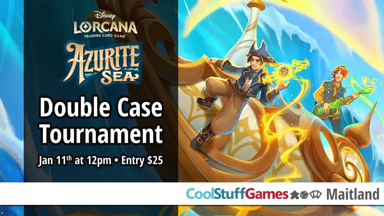 CoolStuff Games Maitland Lorcana: Azurite Sea Double Case Tournament